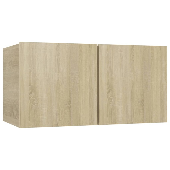 Comoda/dulap TV suspendat vidaXL, PAL, 60 x 30 x 30 cm, Maro/Stejar Sonoma