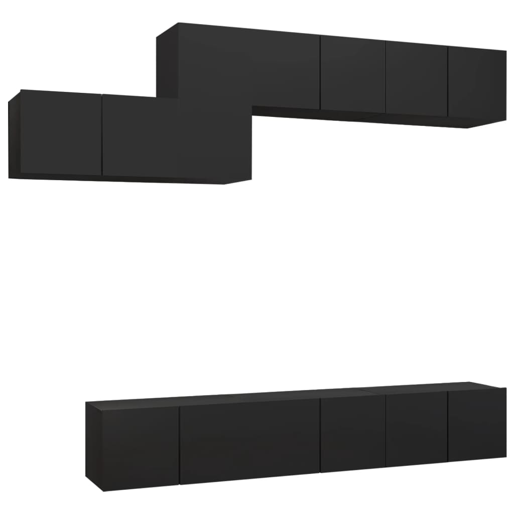 Set dulap TV vidaXL, PAL, 60 x 30 x 30 cm, Negru 36.96 kg