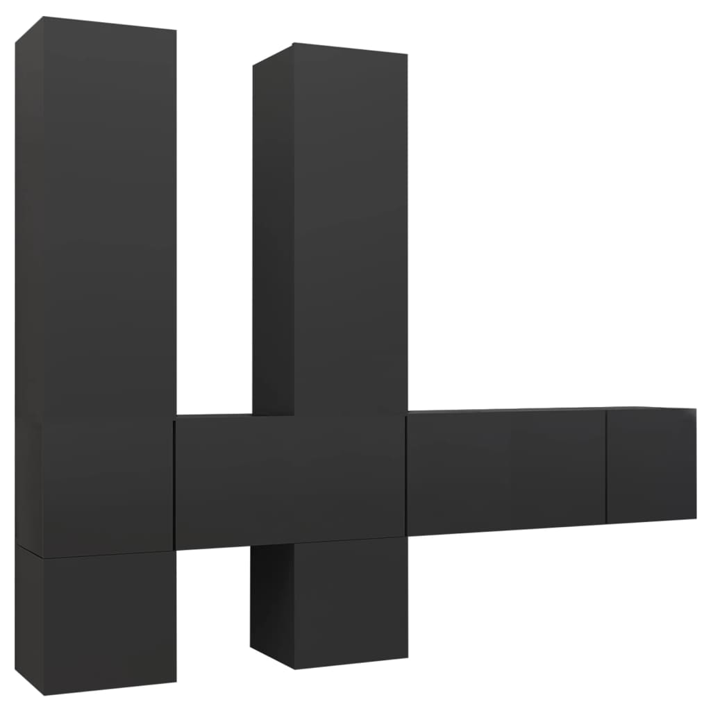 Set dulap TV vidaXL, PAL, 60 x 30 x 30 cm, Gri 66.95 kg