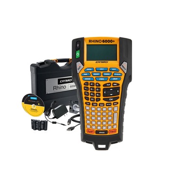 Aparat etichetat industrial Dymo Rhino 6000 Plus Kit cu servieta, 24 mm, conectare PC, taste rapide care economisesc timp, printare rapida etichete, rezistente la locul de munca, 2122966 Aparat etichetat industrial Dymo Rhino 6000 Plus Kit cu servieta, 24 mm, conectare PC, taste rapide care economisesc timp, printare rapida etichete, rezistente la locul de munca, 2122966
