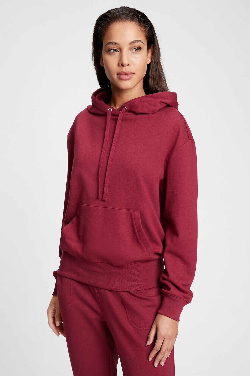 GAP, Hanorac cu buzunar kangaroo si maneci cazute, Visiniu