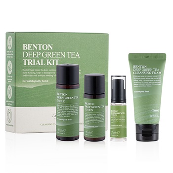 Set ingrijire piele Deep Green Tea, Benton, hidrateaza pielea, spuma de curatare 20 ml, tonic 30 ml, ser 5 ml, lotiune 20 ml Set ingrijire piele Deep Green Tea, Benton, hidrateaza pielea, spuma de curatare 20 ml, tonic 30 ml, ser 5 ml, lotiune 20 ml