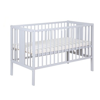 Patut din lemn 120 x 60 cm pentru copii Klups Radek IX PKR-2G, Alb Patut din lemn 120 x 60 cm pentru copii Klups Radek IX PKR-2G, Alb