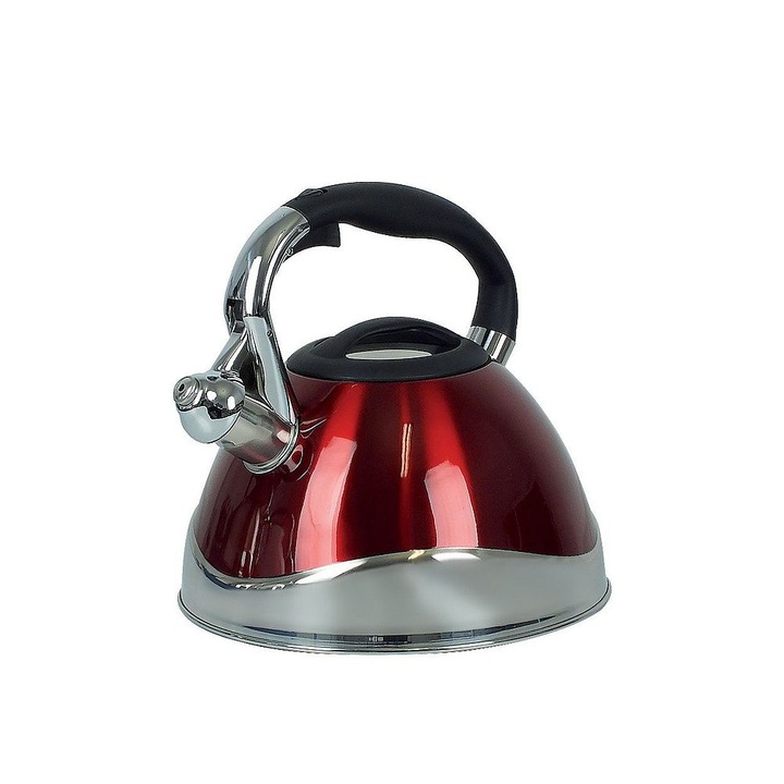 Ceainic din inox cu fluier KELA VARUS 3 l, Rosu