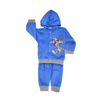 Compleu 2 piese pentru baieti Mini Junior CPBMJ-123, Albastru 68 CM Compleu 2 piese pentru baieti Mini Junior CPBMJ-123, Albastru 68 CM