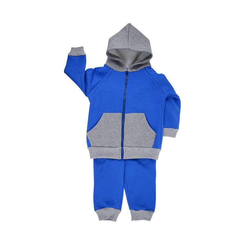 Compleu 2 piese captusit pentru baieti Mini Junior CPBCMJ-4, Albastru 68 CM