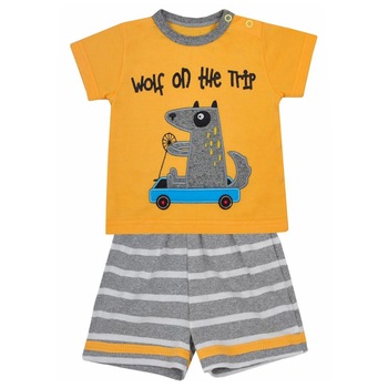 Compleu 2 piese de vara pentru baieti Koala Wolf 05-309P, Portocaliu 52836 Compleu 2 piese de vara pentru baieti Koala Wolf 05-309P, Portocaliu 52836