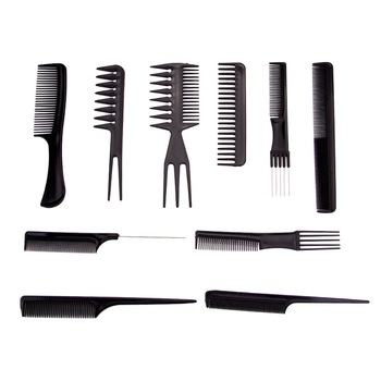 Set 10 piepteni profesionali, Lila Rossa, pentru coafura si frizerie Set 10 piepteni profesionali, Lila Rossa, pentru coafura si frizerie