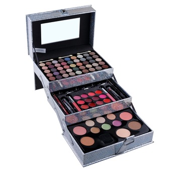 Trusa de machiaj Be Wild, Lila Rossa, 45 nuante de fard, 12 nuante de ruj Trusa de machiaj Be Wild, Lila Rossa, 45 nuante de fard, 12 nuante de ruj