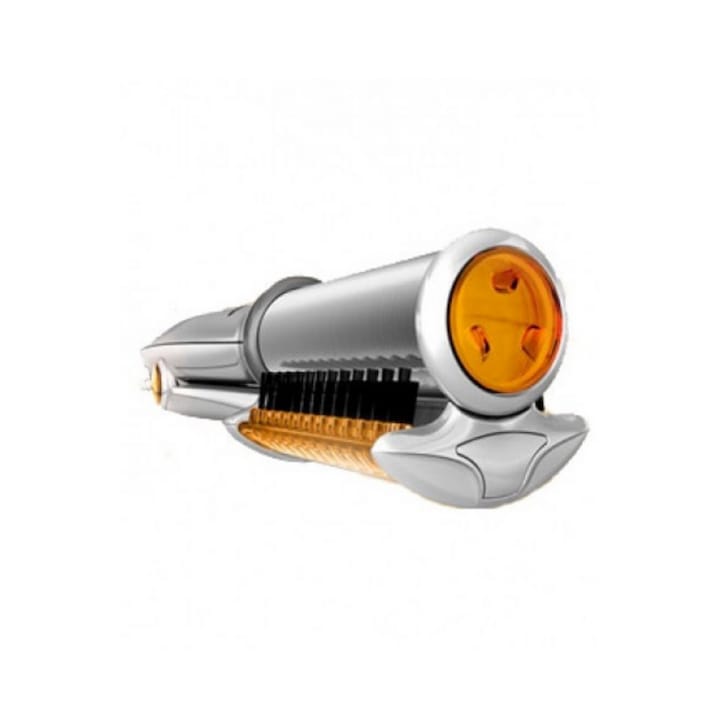 Placa de indreptat parul cu ondulator, pentru indreptat sau ondulat, argintie