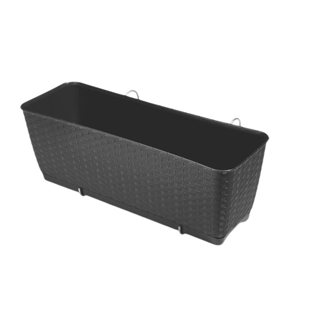 Jardiniera suspendata Living & Garden, 50 x 17,2 x 17,4 cm, antracit