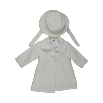 Set 2 piese palton si caciula fete Mini Junior SPPCF-1-74, Crem 64410 Set 2 piese palton si caciula fete Mini Junior SPPCF-1-74, Crem 64410