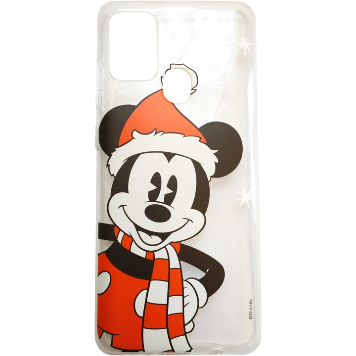 Предпазен гръб Disney Case, 039, Mickey, Partial print, за Samsung Galaxy A21s, Прозрачен/Многоцветен