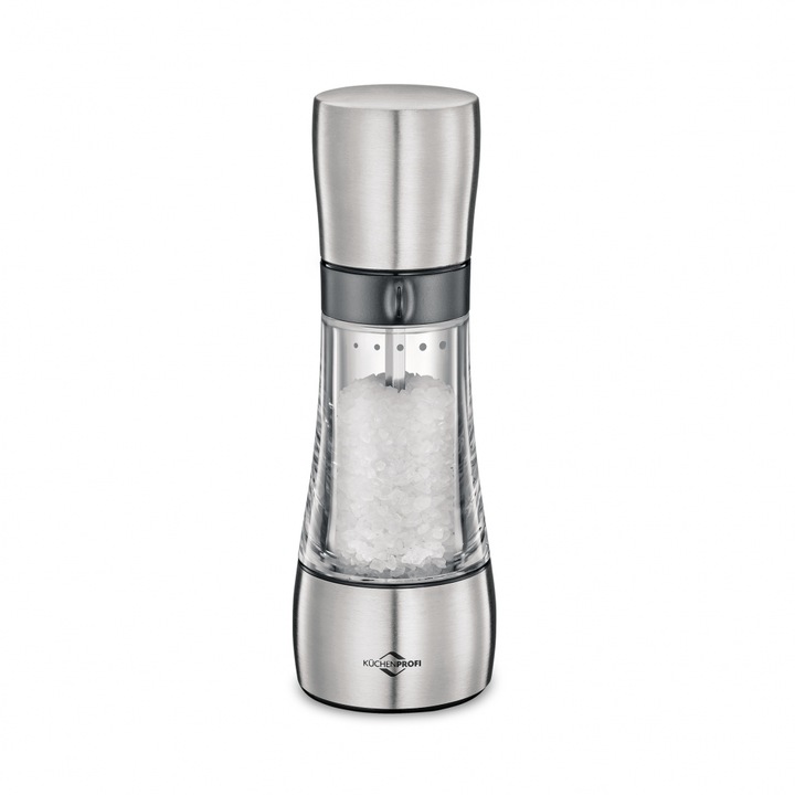 Rasnita de sare, Orlando, Kuchenprofi, Acril, 18.5 cm, Argintiu