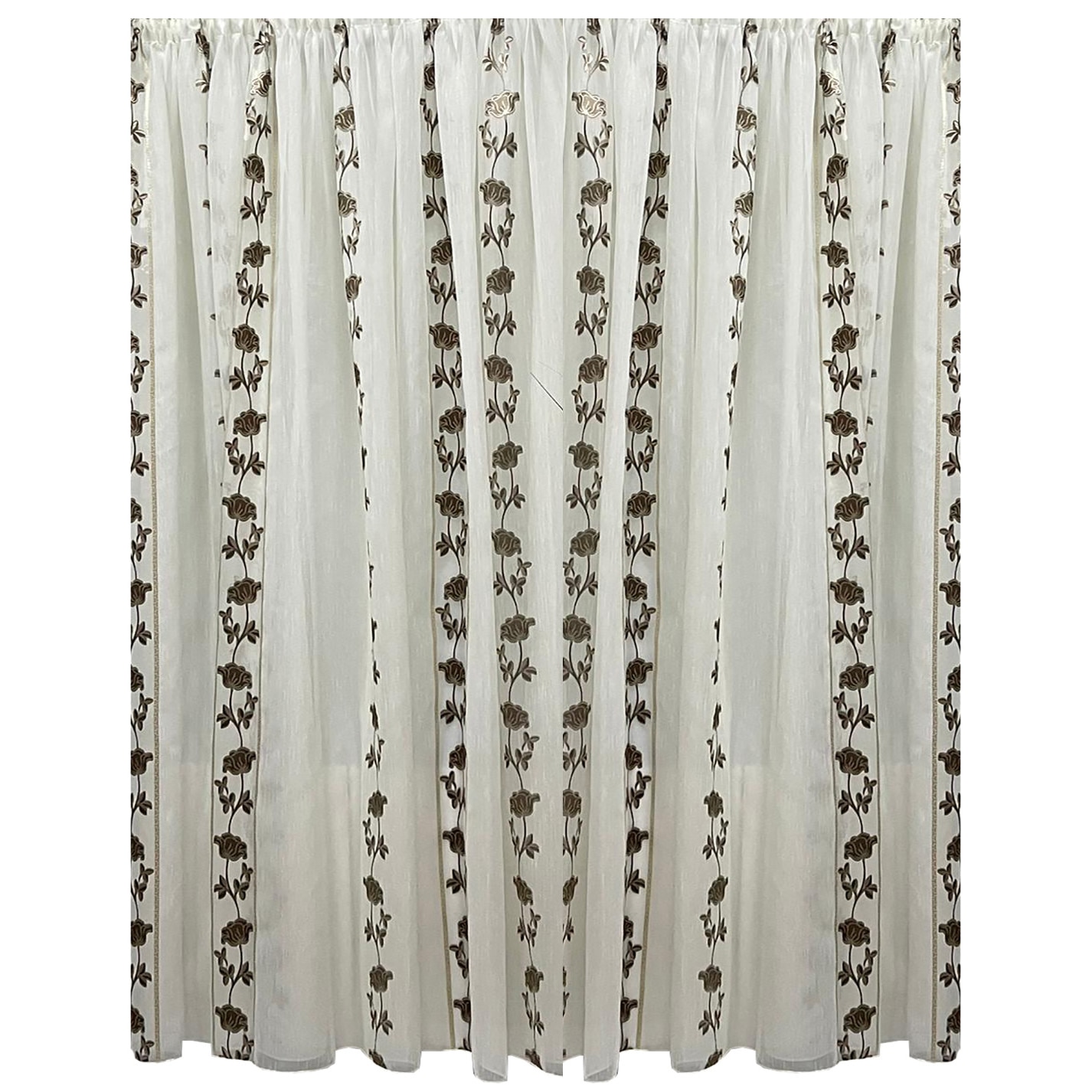 Perdea ivoire brodata wenge, din colectia 