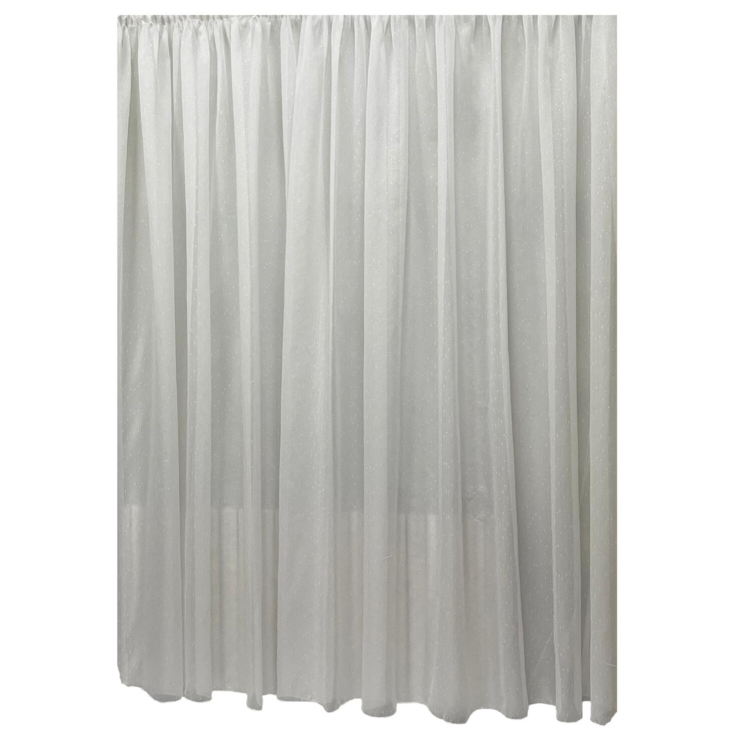 Perdea alba brodata cu alb, din colectia 