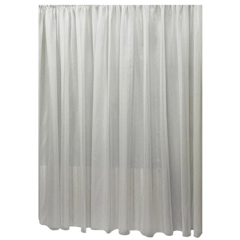 Perdea alba brodata cu alb, din colectia  Perdea alba brodata cu alb, din colectia