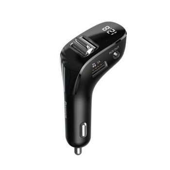 Transmitator FM, Baseus F40 CCF40-01, Bluetooth 5.0, AUX, memorie flash USB pana la 64 GB, Negru, Raza actiune 10 m, Frecventa 76-108 MHz Transmitator FM, Baseus F40 CCF40-01, Bluetooth 5.0, AUX, memorie flash USB pana la 64 GB, Negru, Raza actiune 10 m, Frecventa 76-108 MHz