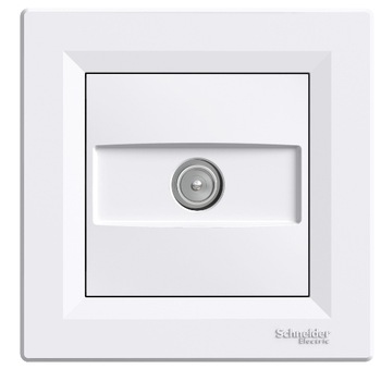 Priza TV, de capat, 1 dB, alb, montaj incastrat, standard, SMTEPH3200121, Asfora, Schneider, smartsistem Priza TV, de capat, 1 dB, alb, montaj incastrat, standard, SMTEPH3200121, Asfora, Schneider, smartsistem