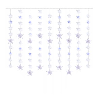 Instalatie luminoasa model stelute cu 180 LED-uri, pentru Craciun, tip Perdea, lungime 2m, alb rece/albastru Instalatie luminoasa model stelute cu 180 LED-uri, pentru Craciun, tip Perdea, lungime 2m, alb rece/albastru