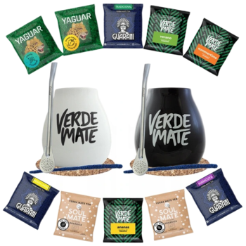 Starter kit Yerba Mate Greens For 2, Verde Mate, Aroma Fructe, 500 g Starter kit Yerba Mate Greens For 2, Verde Mate, Aroma Fructe, 500 g