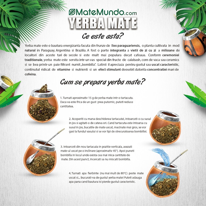Yerba Mate Tea, Rosamonte, Elaborada Con Palo Tradicional, Gyógynövényes, 1 kg