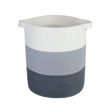 Cos Decorativ in 3 culori din Sfoara de Bumbac pentru Prosoape, Paturi, Jucarii sau Ghivece de Flori, Marime Mare 31.5x31.5x38 cm, SmartProduct Cos Decorativ in 3 culori din Sfoara de Bumbac pentru Prosoape, Paturi, Jucarii sau Ghivece de Flori, Marime Mare 31.5x31.5x38 cm, SmartProduct