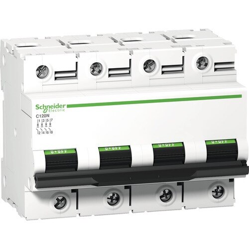Intrerupator automat, siguranta tetrapolara, automata, 415V, 4 poli, 100A, C120N, SMTA9N18374, Schneider, smartsistem