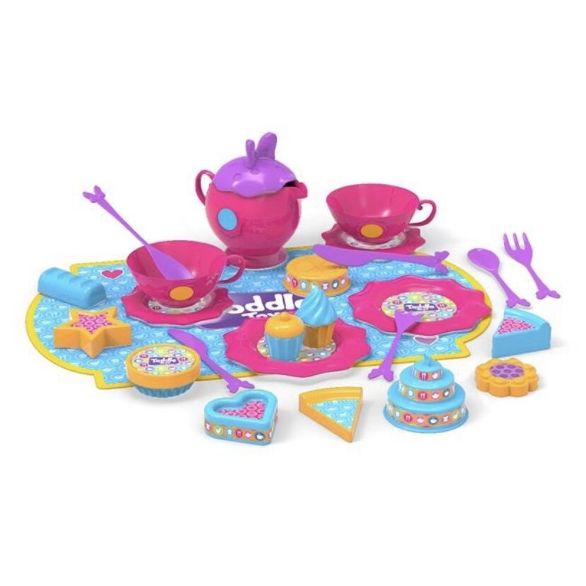 Set de ceai cu farfurii si dulciuri de servit, 28 piese