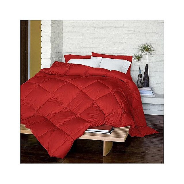 Pilota Pucioasa lana damasc, iarna, rosu, 200x220 cm