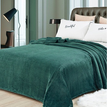 Patura gofrata cocolino, 200X220cm, pentru pat dublu, cu model colorat, OMNP6 Patura gofrata cocolino, 200X220cm, pentru pat dublu, cu model colorat, OMNP6