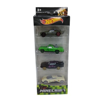 Set 4 masinute Hot Wheels, minecraft, metal,3 ani+ Set 4 masinute Hot Wheels, minecraft, metal,3 ani+