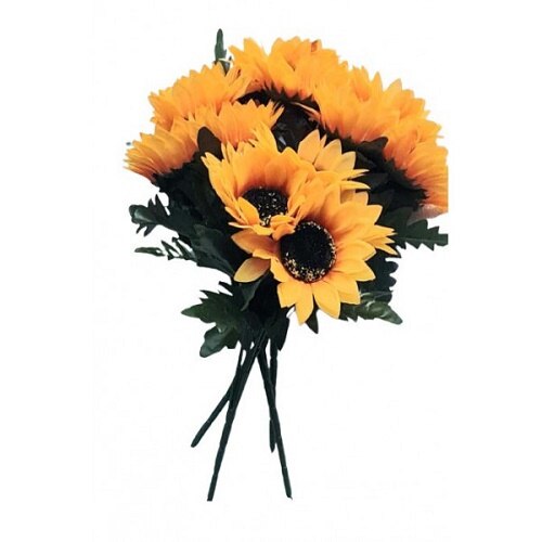 Flori artificiale floarea-soarelui buchet cu 5 fire
