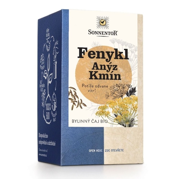Ceai Plante Fenicul Anason Chimen Bio 18 plicuri Sonnentor