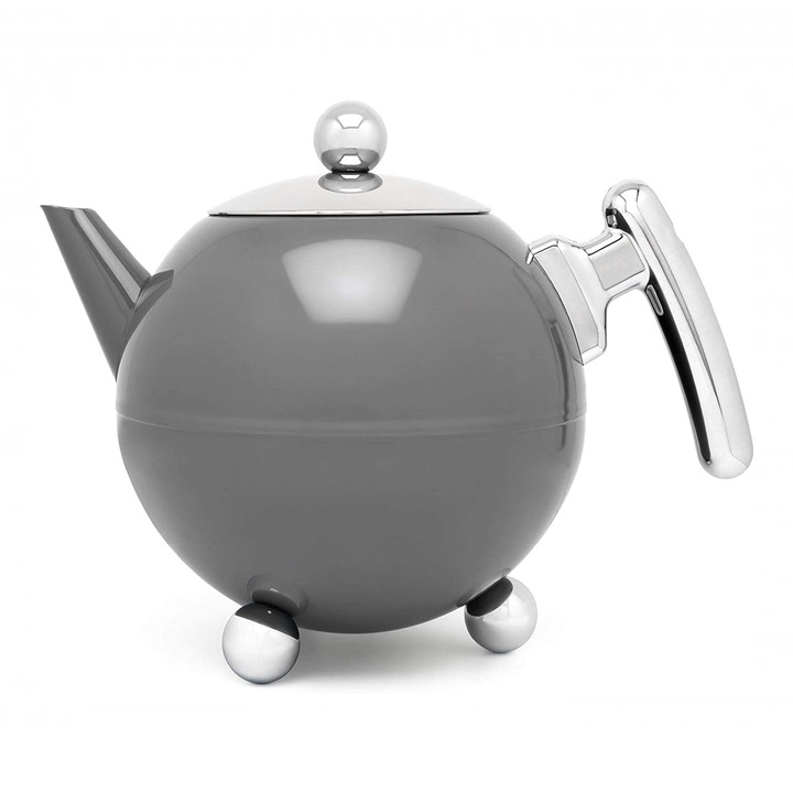 Termos ceainic Bredemeijer Bella, Otel, 1.2 l, Argintiu/Gri