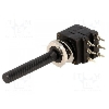 Potentiometru rotativ, 10kΩ, stereofonic, lineare, 200mW, PIHER - PC16DH10IP06103A2020TA Potentiometru rotativ, 10kΩ, stereofonic, lineare, 200mW, PIHER - PC16DH10IP06103A2020TA