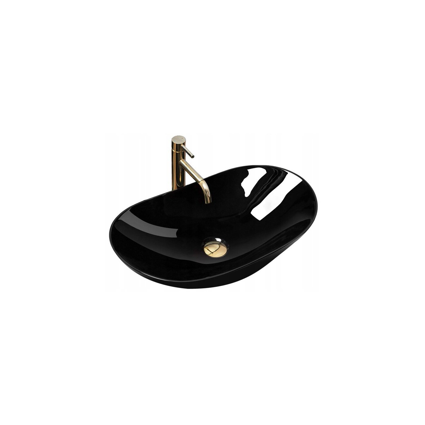 Lavoar Royal 60 Black 60.5x36 cm montaj pe blat