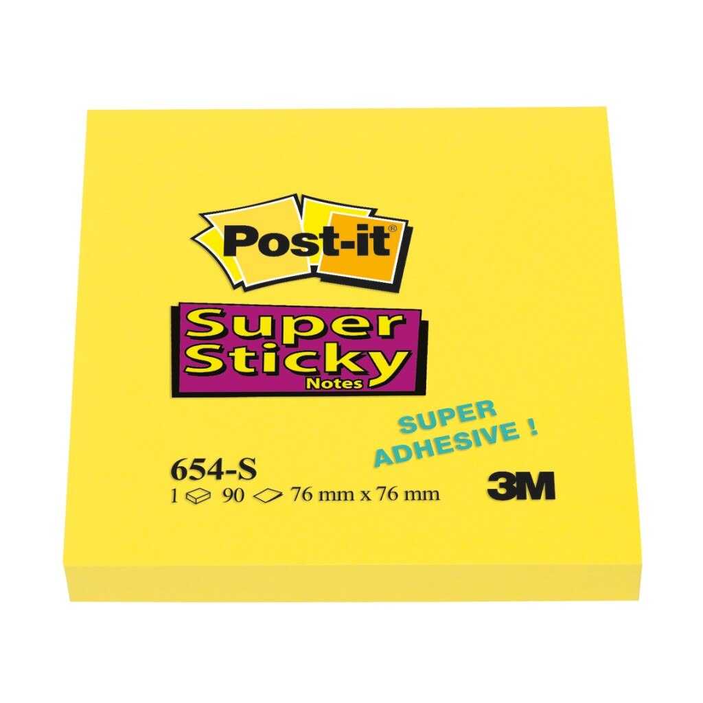 Notes adeziv Post-it Super Sticky 76 x 76 mm