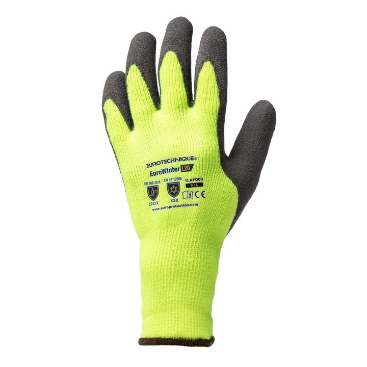 Manusi de protectie pentru iarna, Eurowinter, imersate in latex spumat antiderapant 10