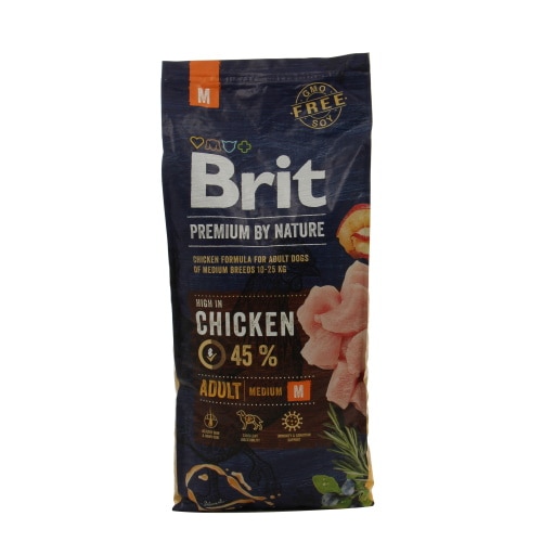 Hrana uscata pentru caini, adult m, carne de pui, 15 kg, talie medie