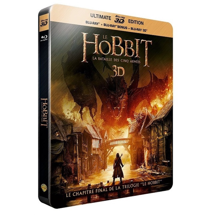 A hobbit Az öt sereg csatája 3D Blu-ray Fém tokban Ultimate Edition (Magyar nyelv és feliratot nem tartalmaz)