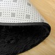 Covor Strado Shaggy 200x200, rotund moale de plus, Negru