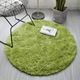 Covor Strado Shaggy 140x140, rotund moale de plus, Verde