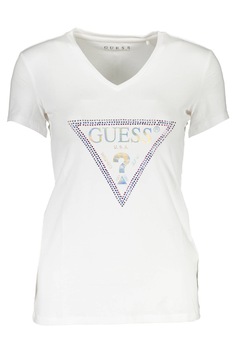 Tricou dama, Guess Jeans, 9205074, Logo, Alb Tricou dama, Guess Jeans, 9205074, Logo, Alb