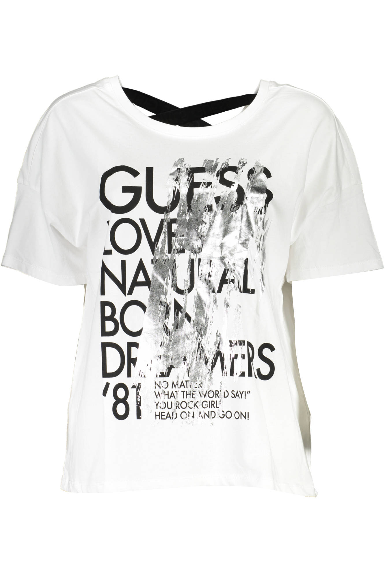Tricou dama, Guess Jeans, 9205107, Logo, Alb, XS INTL