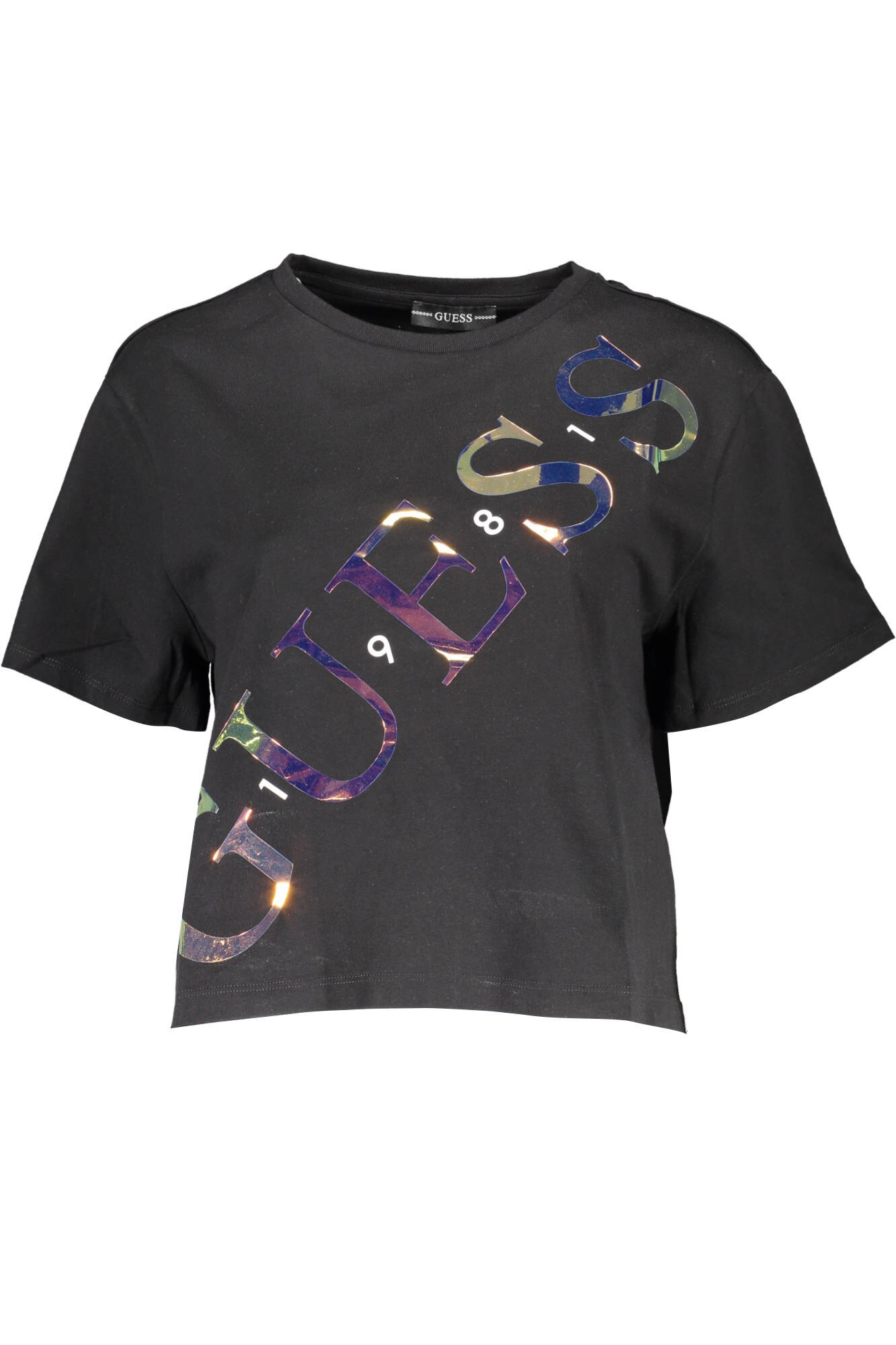 Tricou dama, Guess Jeans, Logo, Negru, Negru