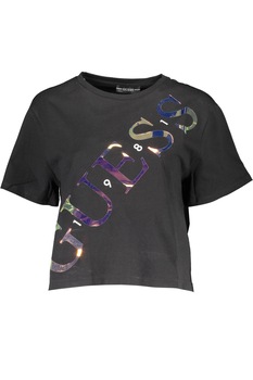 Tricou dama, Guess Jeans, Logo, Negru, Negru Tricou dama, Guess Jeans, Logo, Negru, Negru