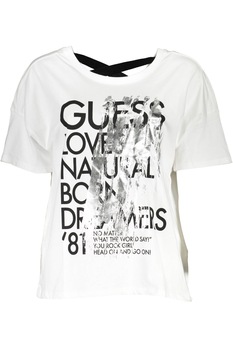 Tricou dama, Guess Jeans, 9205106, Logo, Alb, Alb Tricou dama, Guess Jeans, 9205106, Logo, Alb, Alb