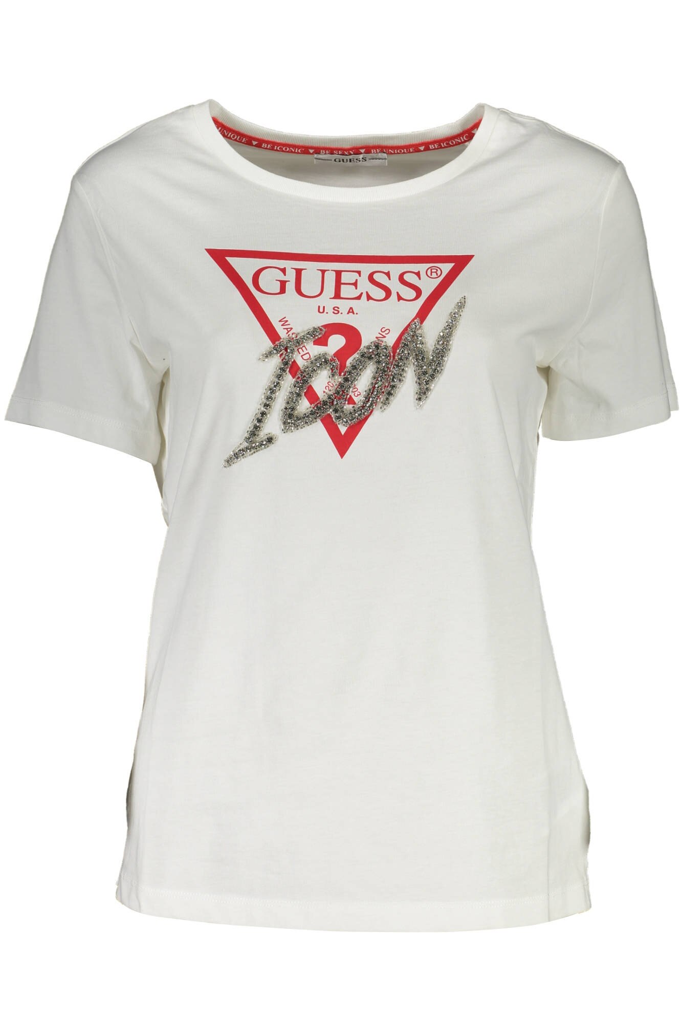 Tricou dama, Guess Jeans, 9205132, Logo, Alb, L INTL