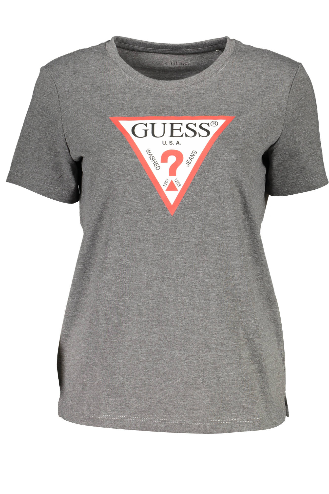 Tricou dama, Guess Jeans, 9205050, Logo, Gri, Gri